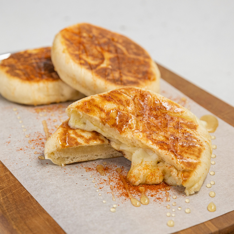 Mozzarella Pizza Pockets with Chilli Honey